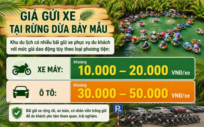 Giá vé Rừng Dừa Bảy Mẫu