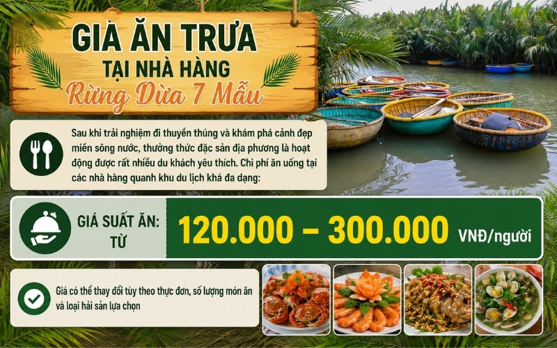 Giá vé Rừng Dừa Bảy Mẫu