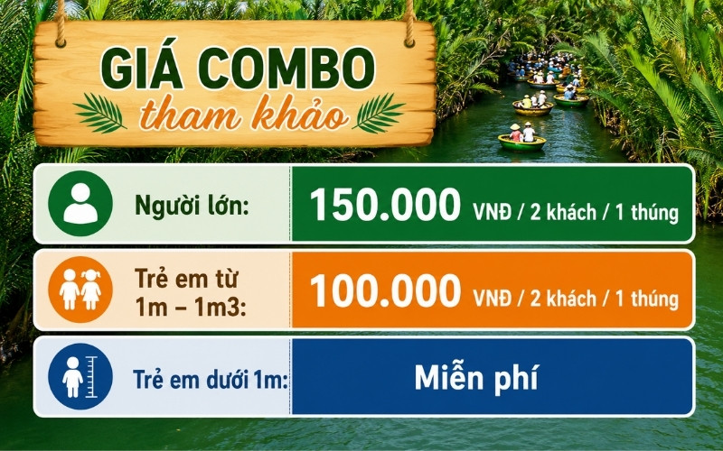 Giá vé Rừng Dừa Bảy Mẫu
