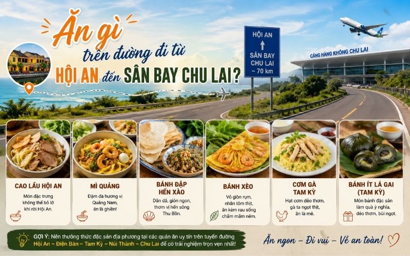 Sân bay Chu Lai cách Hội An bao xa